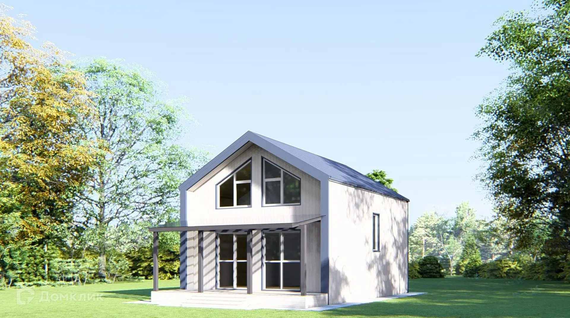 Проект дома «Денис» компании  из материала SIP-панели площадью 119м² под ключ за 3570000₽ в Донецке | 2 этажа, 4 спальни, 2 санузла – Домклик