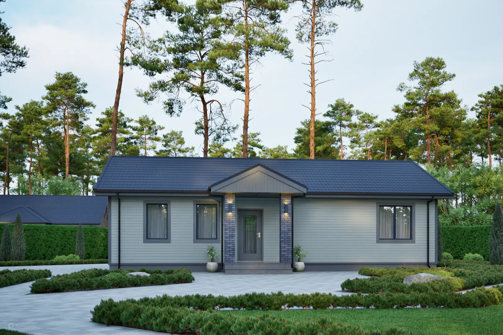 Проект дома «P-H 14/1» компании Perfect House г. Ханты-Мансийск из материала Газобетонные блоки площадью 80м² под ключ за 8000000₽ в Луганске | 1 этаж, 3 спальни, 2 санузла – Домклик
