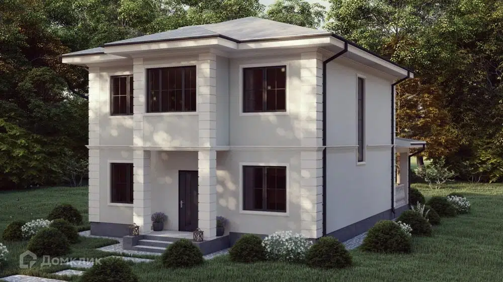 Проект дома «Б-178» компании СК «Основание» из материала Газобетонные блоки площадью 178м² под ключ за 9790000₽ в Донецке | 2 этажа, 4 спальни, 2 санузла – Домклик
