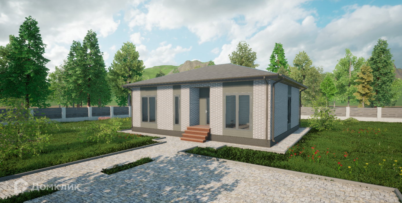 Проект дома «Аляска» компании Везём Дом из материала SIP-панели площадью 107.04м² под ключ за 5722282₽ в Донецке | 1 этаж, 3 спальни, 2 санузла – Домклик