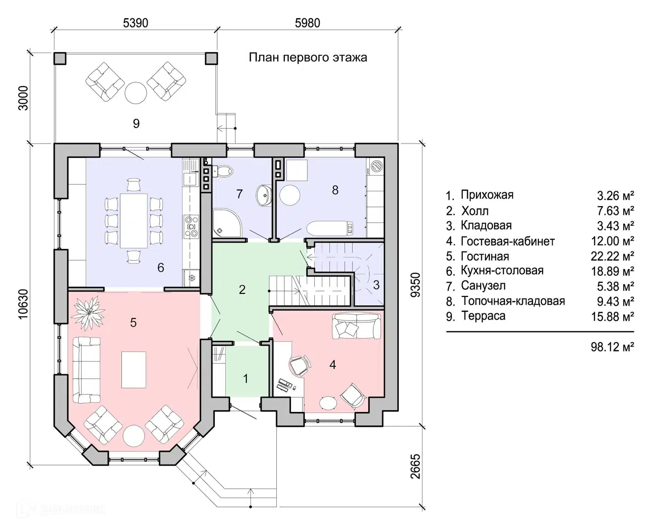 Планировка 1 этаж этажа