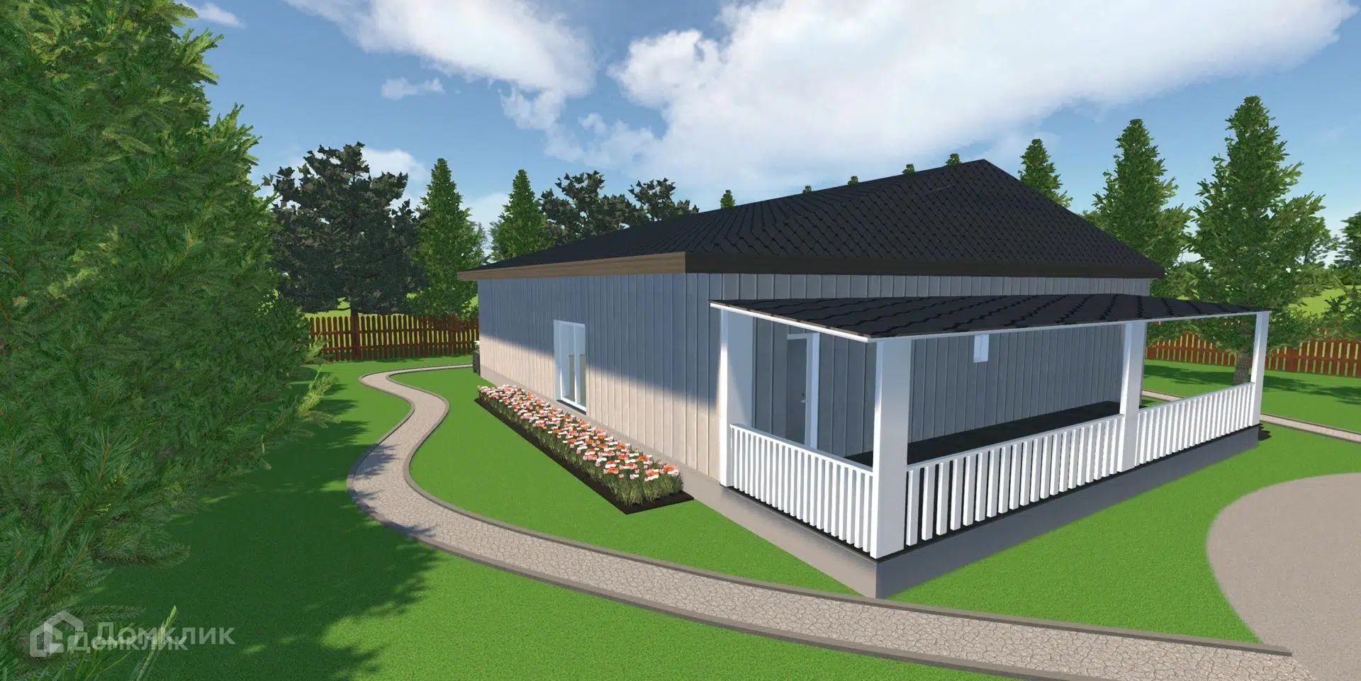 Проект дома «МАРИНО ВУДЕН» компании ИП Друшлякова Наталья Павловна из материала Каркасный дом площадью 122м² под ключ за 10000777₽ в Донецке | 1 этаж, 3 спальни, 1 санузел – Домклик