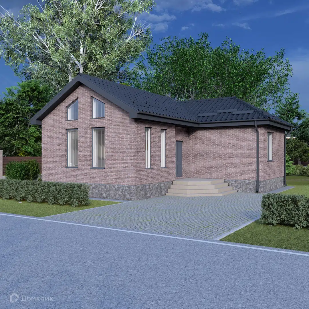 Проект дома «ПС-11» компании ООО «Питеров Групп» из материала Кирпич площадью 89м² под ключ за 3834600₽ в Донецке | 1 этаж, 2 спальни, 1 санузел – Домклик