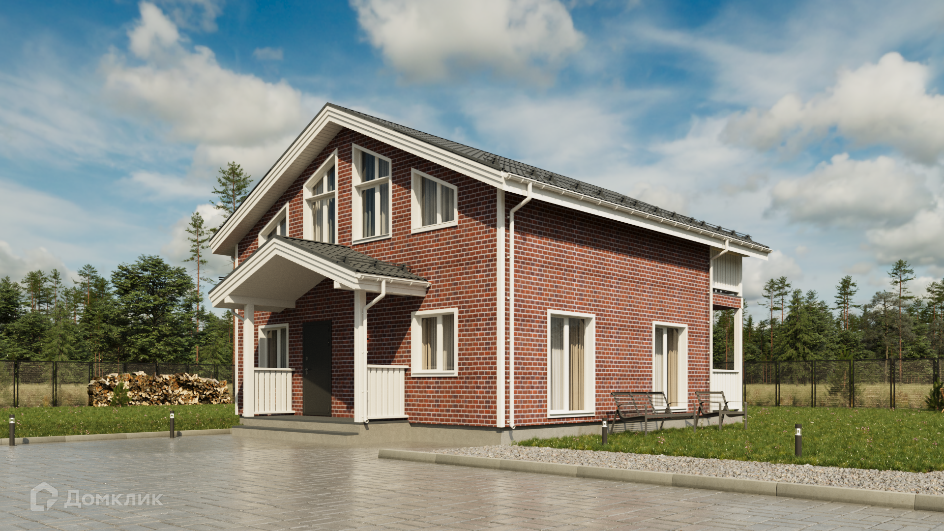 Проект дома «Ларсен» компании ООО «Комфорт-Проект» из материала Каркасный дом площадью 141м² под ключ за 6138000₽ в Луганске | 2 этажа, 5 спален, 2 санузла – Домклик