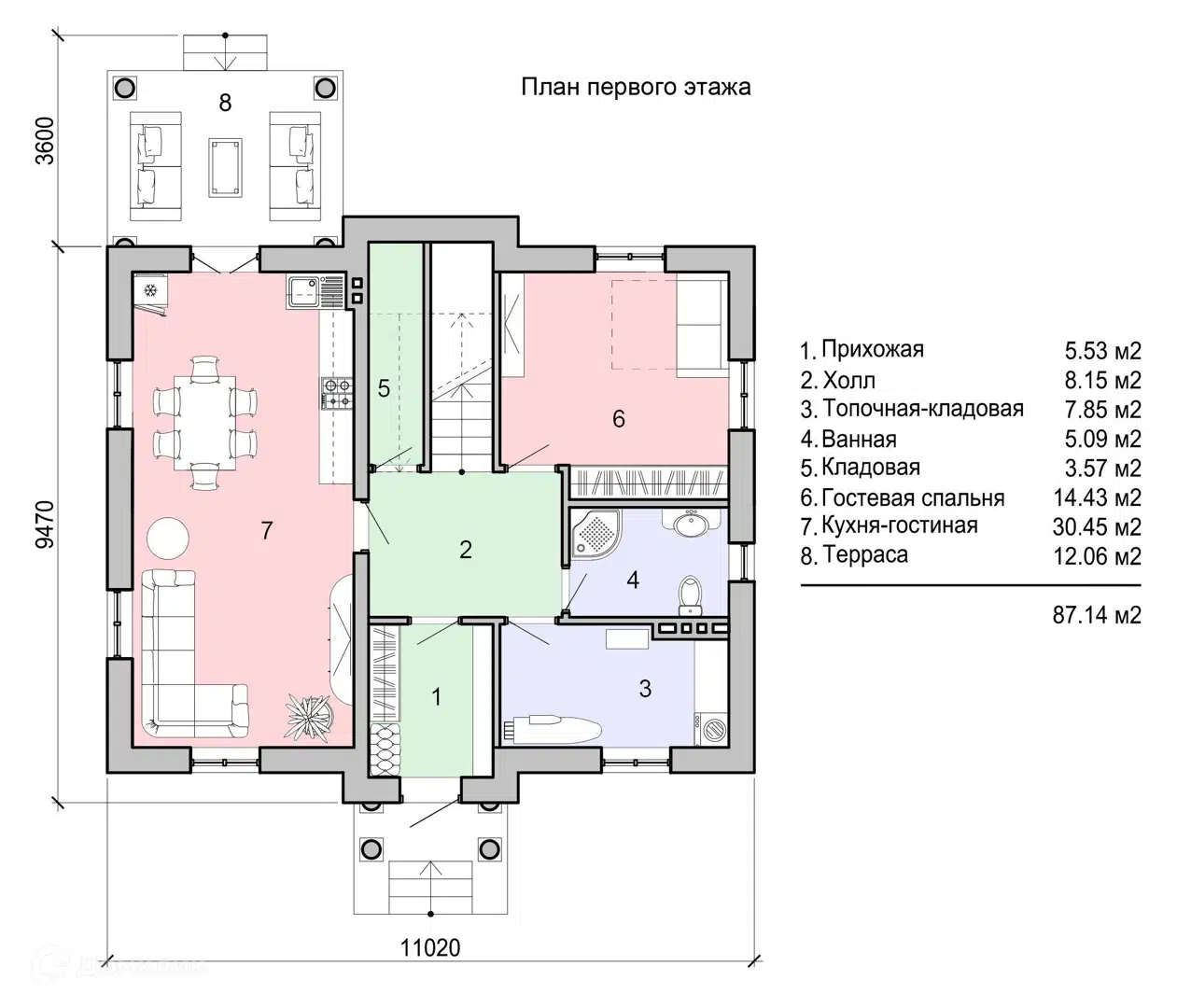 Планировка 1 этаж этажа