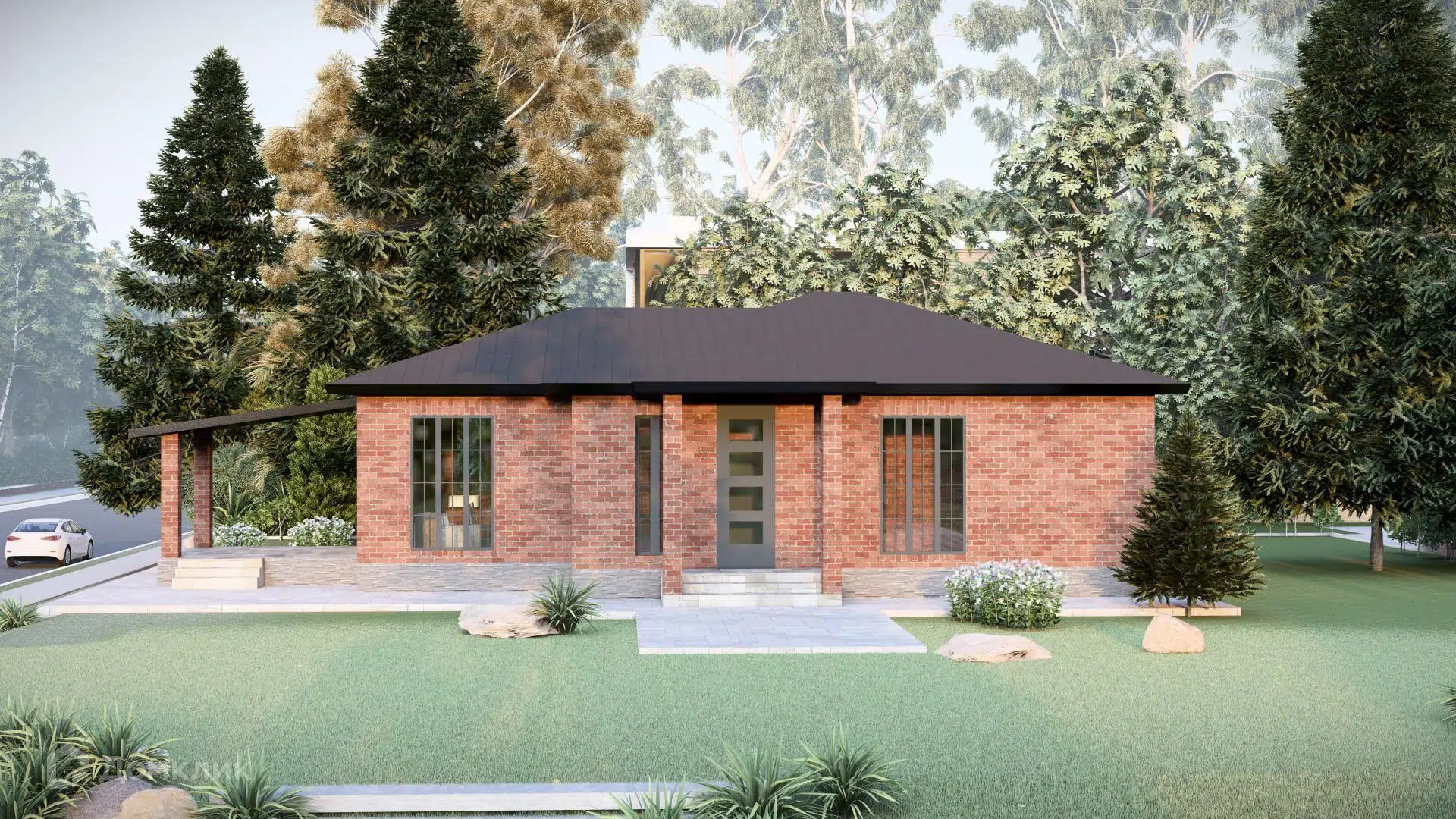 Проект дома «Акварель» компании ИП Ветринский Андрей Александрович из материала Газобетонные блоки площадью 132.7м² под ключ за 5112911₽ в Донецке | 1 этаж, 3 спальни, 2 санузла – Домклик