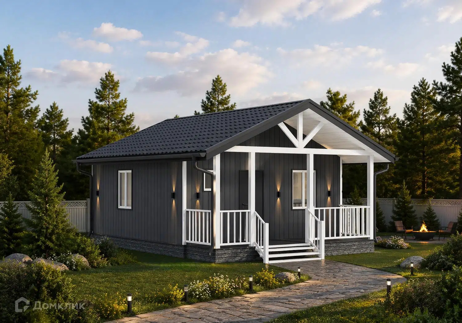 Проект дома «Старт 6х6» компании Азбука Дома из материала Каркасный дом площадью 31.5м² под ключ за 1807000₽ в Донецке | 1 этаж, 1 спальня, 1 санузел – Домклик