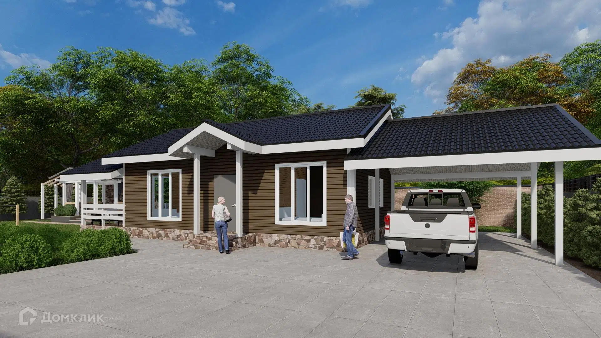 Проект дома «Одноэтажный МД-74» компании МАГАЗИН ДОМОВ из материала SIP-панели площадью 82.2м² под ключ за 6065000₽ в Донецке | 1 этаж, 1 спальня, 1 санузел – Домклик