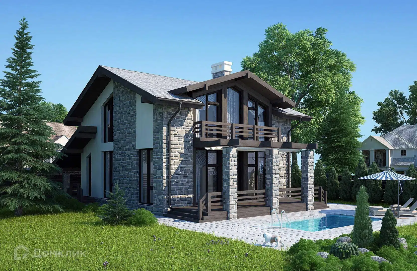 Проект дома «Проект №18» компании Новация из материала Керамические блоки площадью 210м² под ключ за 11250000₽ в Донецке | 2 этажа, 4 спальни, 2 санузла – Домклик