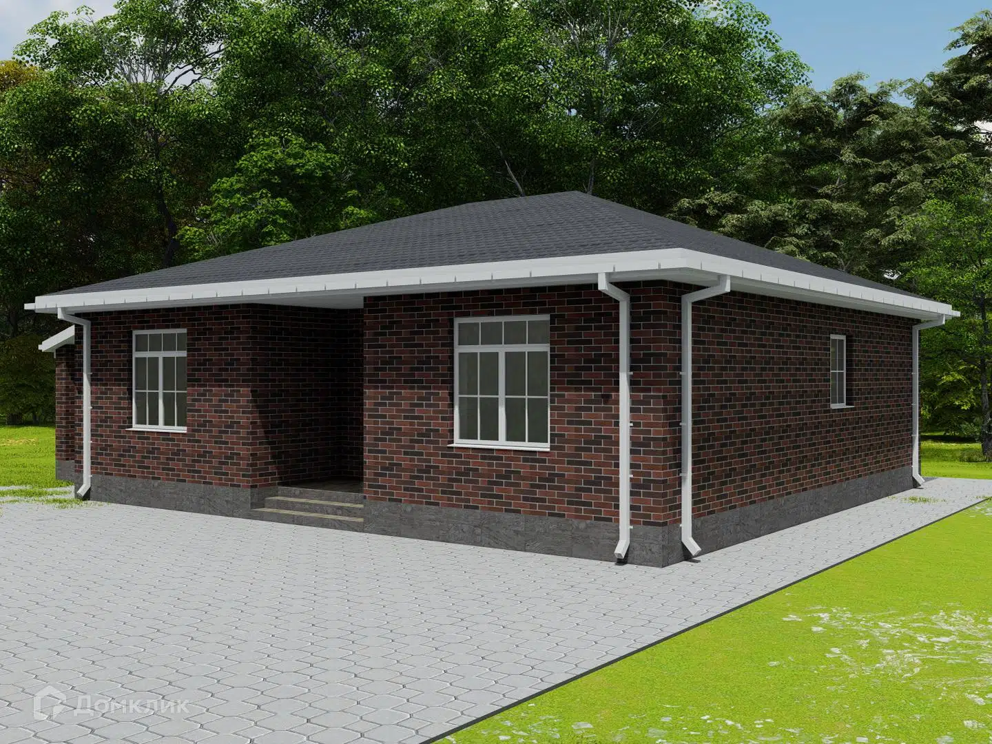 Проект дома «ИЖС-6» компании ИП Аристакесян Арман Араратович из материала Газобетонные блоки площадью 115.5м² под ключ за 5450000₽ в Донецке | 1 этаж, 3 спальни, 1 санузел – Домклик