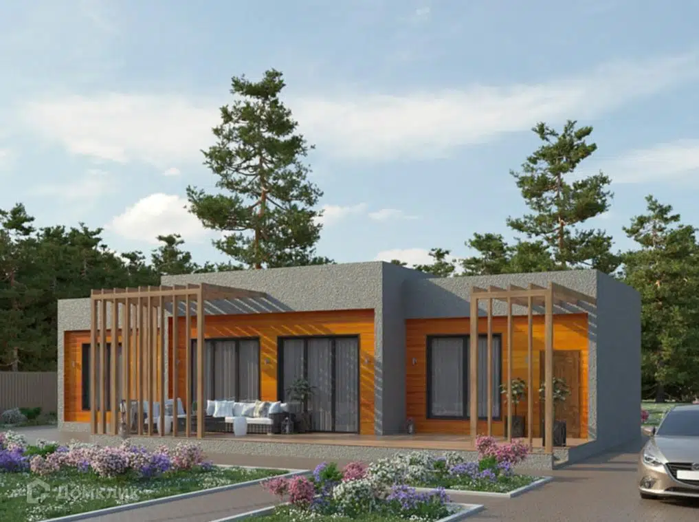 Проект дома «Парксвилл» компании Вигвам.ру из материала Газобетонные блоки площадью 142.6м² под ключ за 8132889₽ в Донецке | 1 этаж, 3 спальни, 2 санузла – Домклик