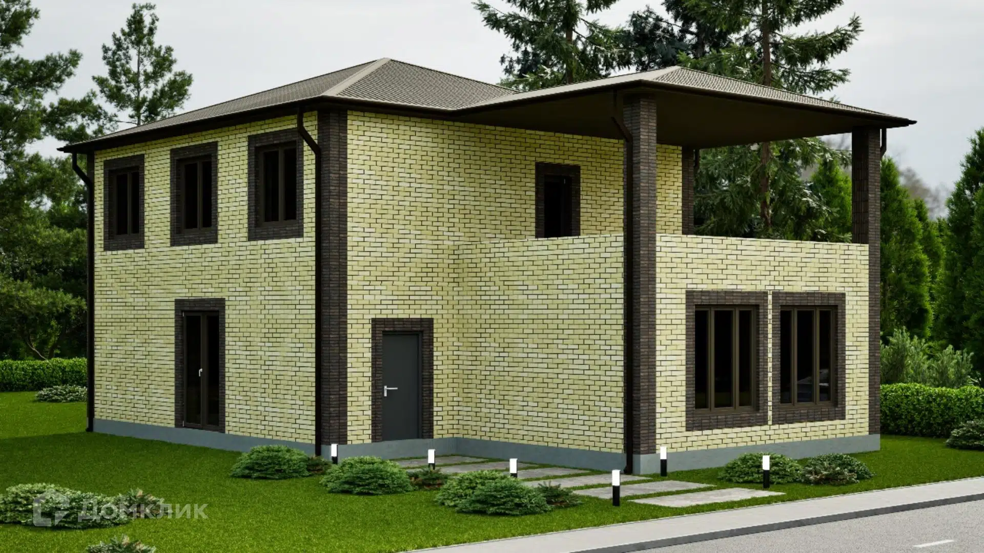 Проект дома «Новочеркасск» компании ДОМА НА ВЕКА из материала Газобетонные блоки площадью 222.1м² под ключ за 7510000₽ в Донецке | 2 этажа, 5 спален, 3 санузла – Домклик