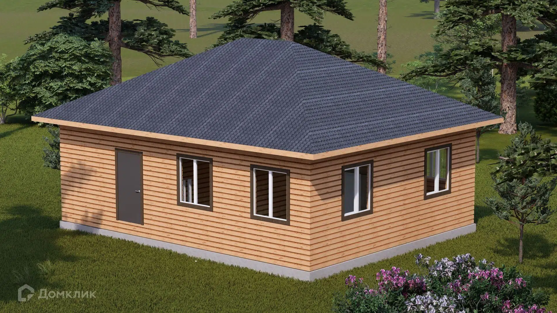 Проект дома «Брусовой дом ТА-80» компании Построй Свой Дом_ИП из материала Профилированный брус площадью 70м² под ключ за 5632041₽ в Донецке | 1 этаж, 3 спальни, 1 санузел – Домклик