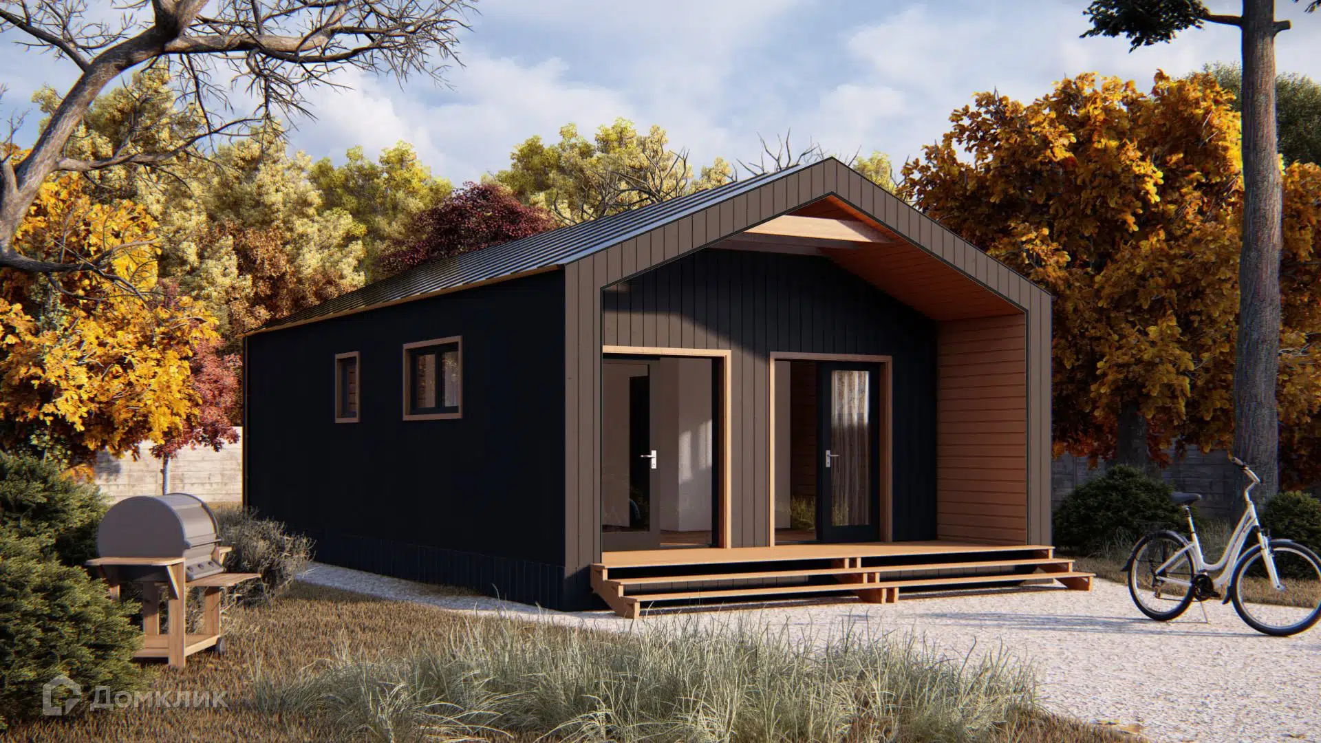 Проект дома «Ассен» компании ООО «СТРОЙ-КОМФОРТ» из материала Каркасный дом площадью 56.5м² под ключ за 2938000₽ в Донецке | 1 этаж, 2 спальни, 1 санузел – Домклик