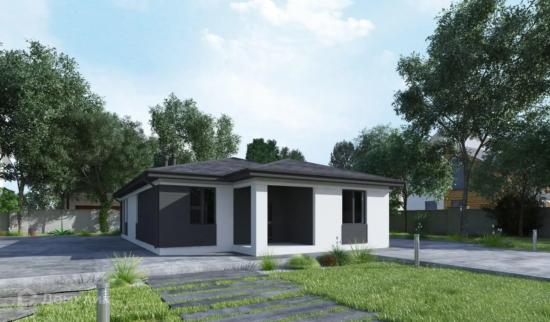 Проект дома «А-160» компании Атон из материала Газосиликатные блоки площадью 160.1м² под ключ за 9000000₽ в Донецке | 1 этаж, 3 спальни, 2 санузла – Домклик