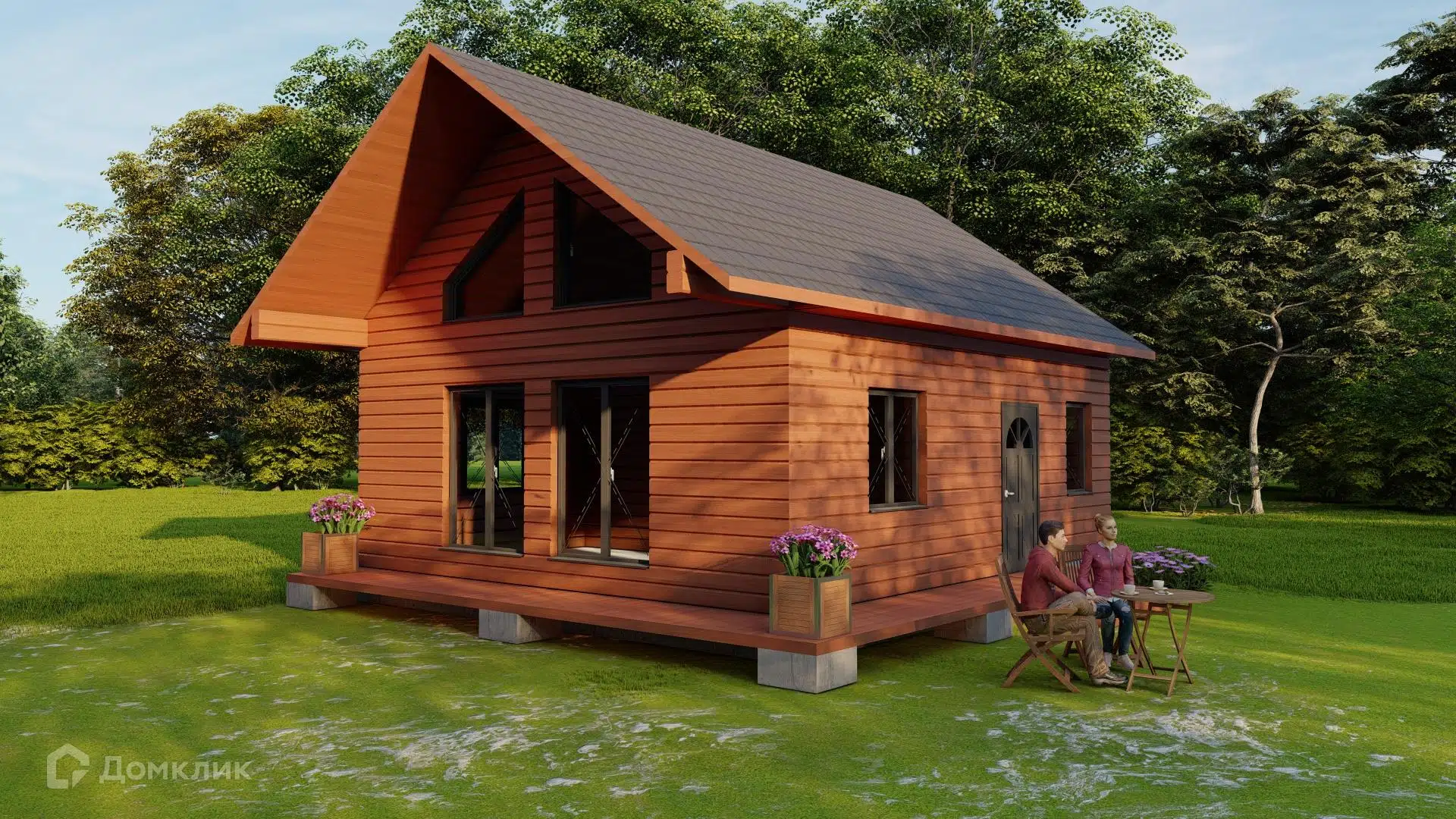 Проект дома «Сотников» компании ООО «БурИнвест» из материала Профилированный брус площадью 92.7м² под ключ за 4520000₽ в Донецке | 1 этаж, 2 спальни, 1 санузел – Домклик