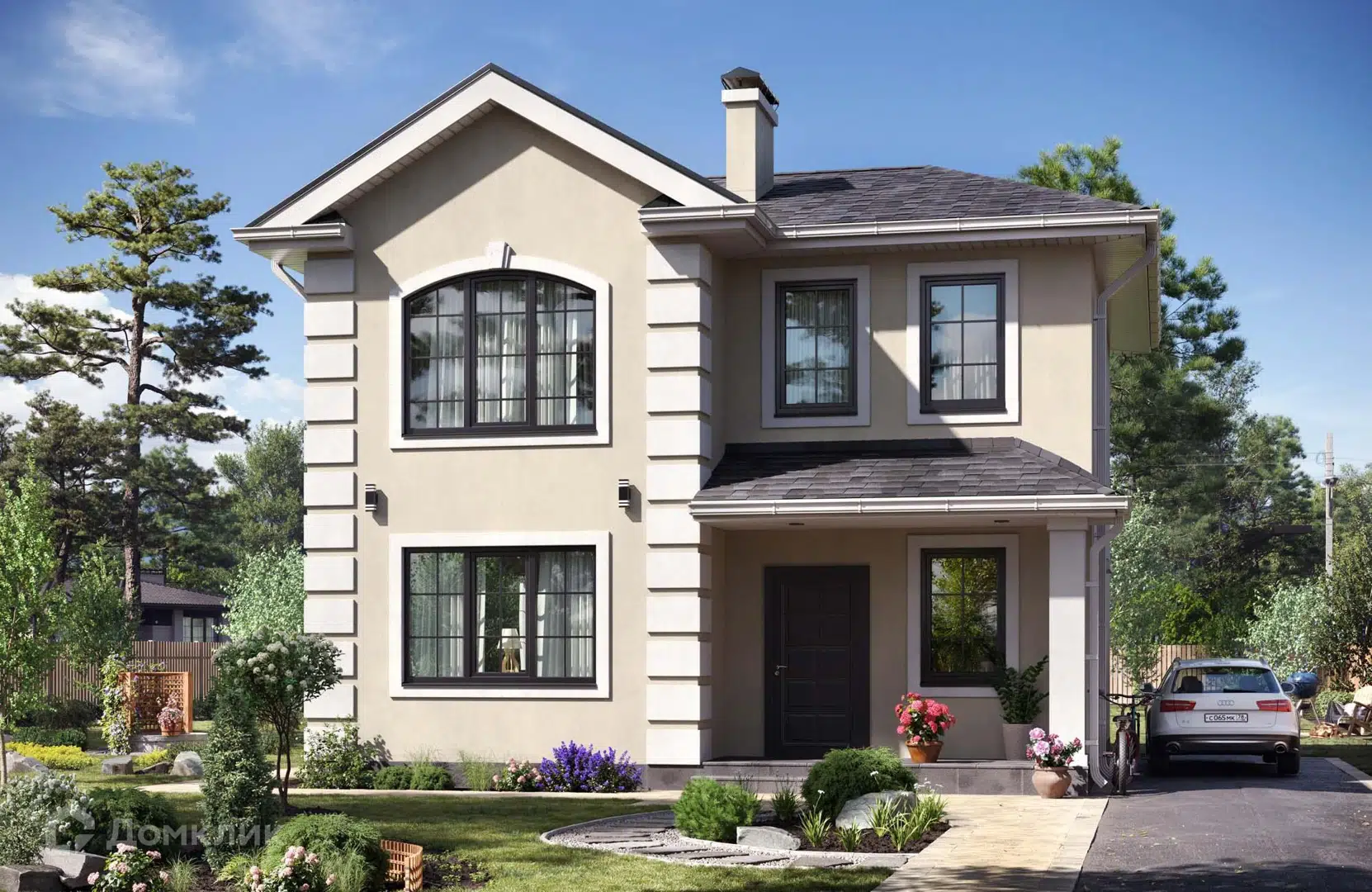 Проект дома «Проект №308» компании Новация из материала Газобетонные блоки площадью 132м² под ключ за 7240200₽ в Донецке | 2 этажа, 4 спальни, 2 санузла – Домклик