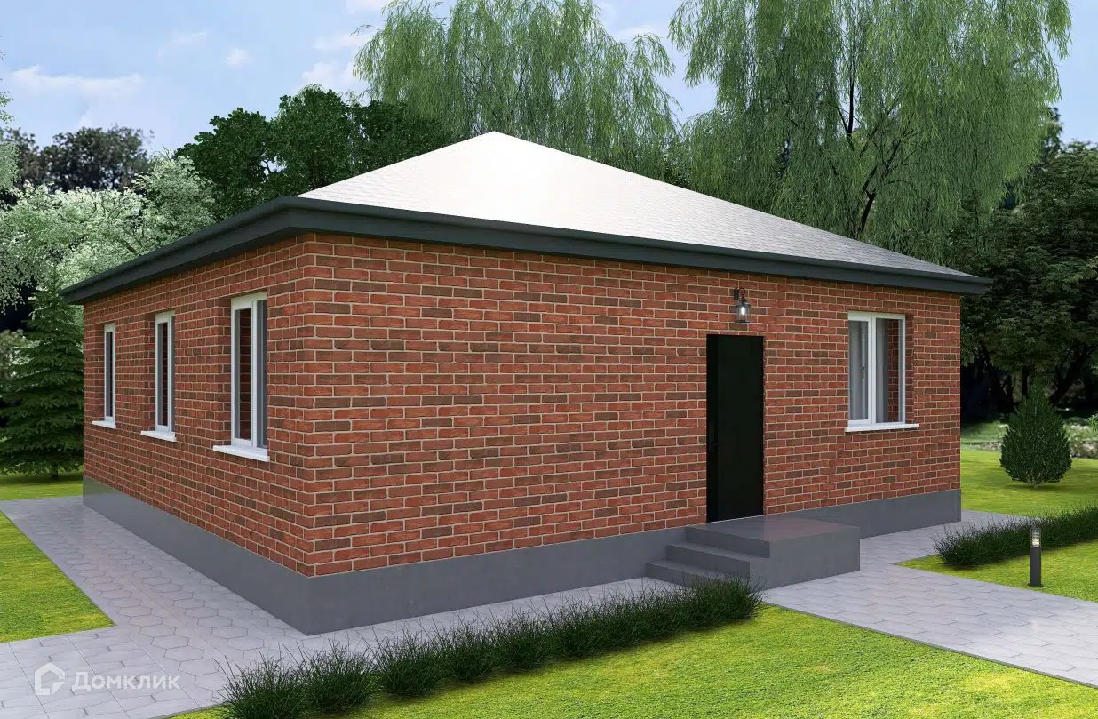 Проект дома «Б-3» компании ООО «СФЕРА ПЛЮС» из материала Газобетонные блоки площадью 79м² под ключ за 5000000₽ в Донецке | 1 этаж, 3 спальни, 2 санузла – Домклик