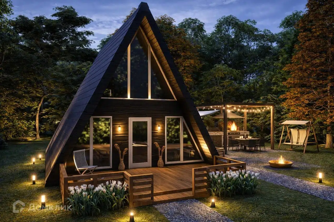 Проект дома «Афрейм» компании ООО СЗ «АЛЬФАСТРОЙ ИЖС» из материала Каркасный дом площадью 60м² под ключ за 6830000₽ в Донецке | 2 этажа, 2 спальни, 1 санузел – Домклик