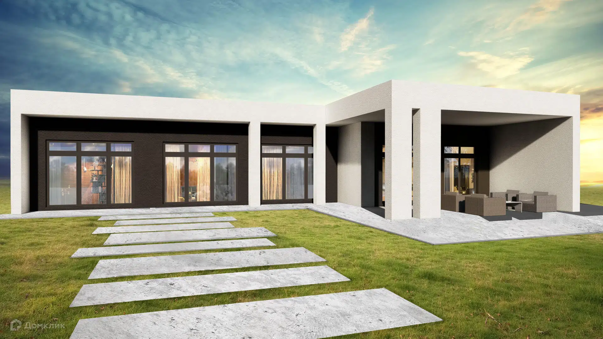 Проект дома «Альбрук 240» компании ООО «Комфорт-Проект» из материала Газосиликатные блоки площадью 231м² под ключ за 13750000₽ в Луганске | 1 этаж, 3 спальни, 2 санузла – Домклик