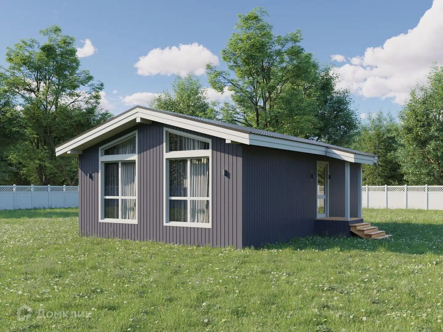 Проект дома «Сканди 05 Оптима» компании Авангард из материала SIP-панели площадью 63.87м² под ключ за 3866000₽ в Донецке | 1 этаж, 3 спальни, 1 санузел – Домклик