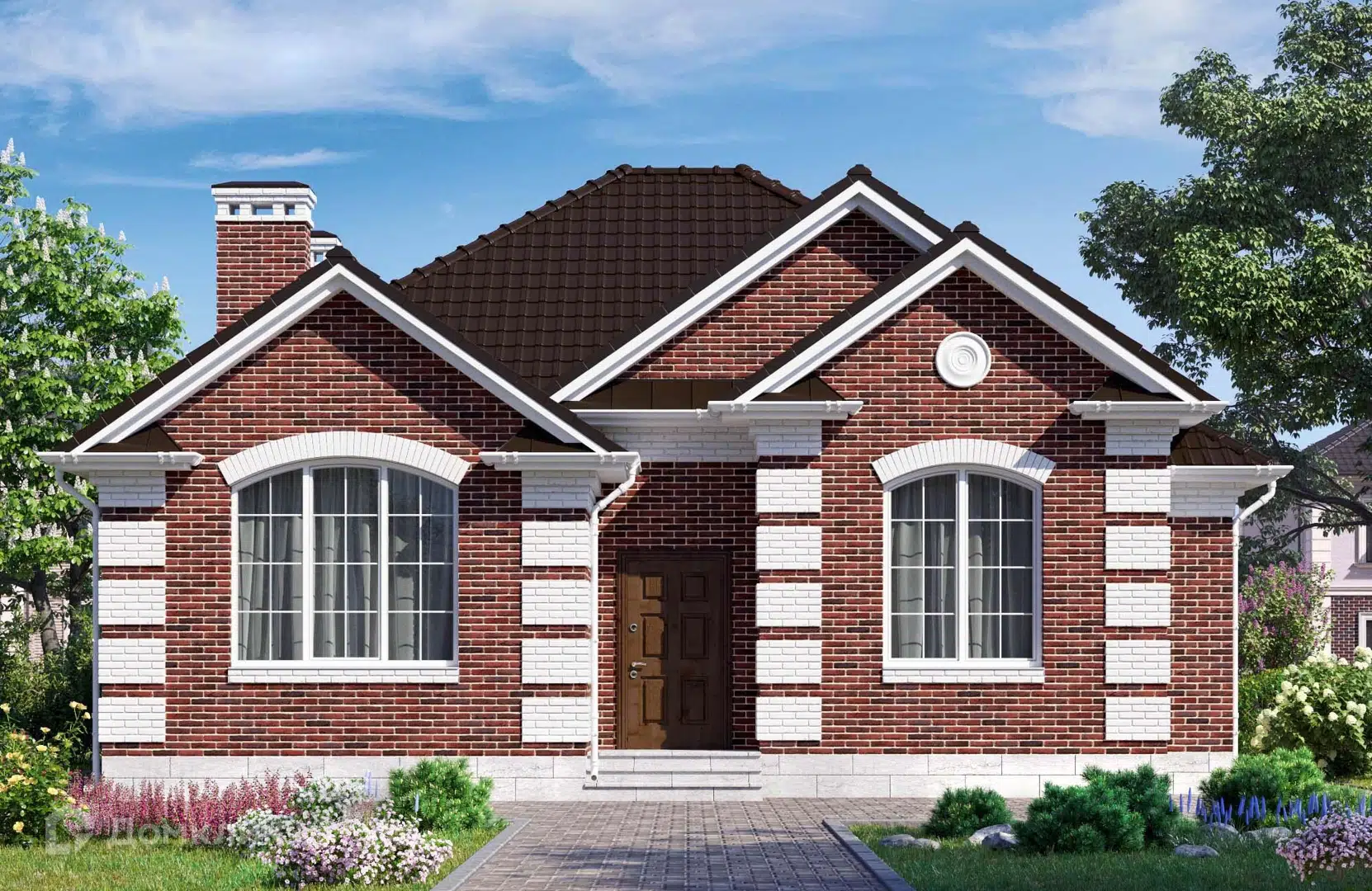 Проект дома «Проект №235» компании Новация из материала Керамические блоки площадью 118м² под ключ за 7056000₽ в Донецке | 1 этаж, 3 спальни, 2 санузла – Домклик