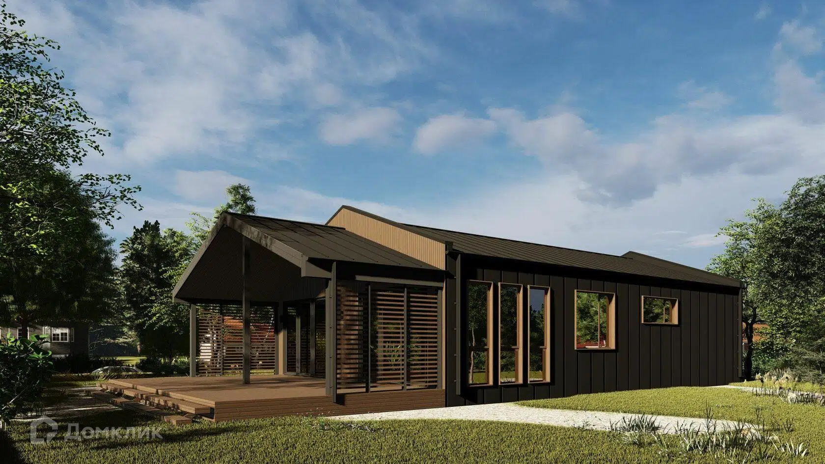 Проект дома «Финляндия 172» компании Авангард Строй из материала Панельно-каркасная технология площадью 172м² под ключ за 7149000₽ в Луганске | 1 этаж, 4 спальни, 2 санузла – Домклик