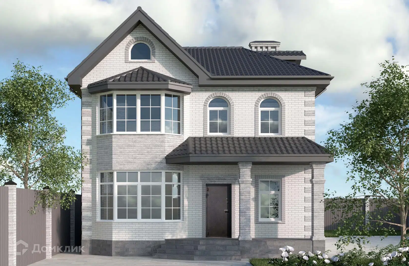 Проект дома «Проект №177» компании Новация из материала Керамические блоки площадью 133м² под ключ за 7315000₽ в Донецке | 2 этажа, 3 спальни, 2 санузла – Домклик
