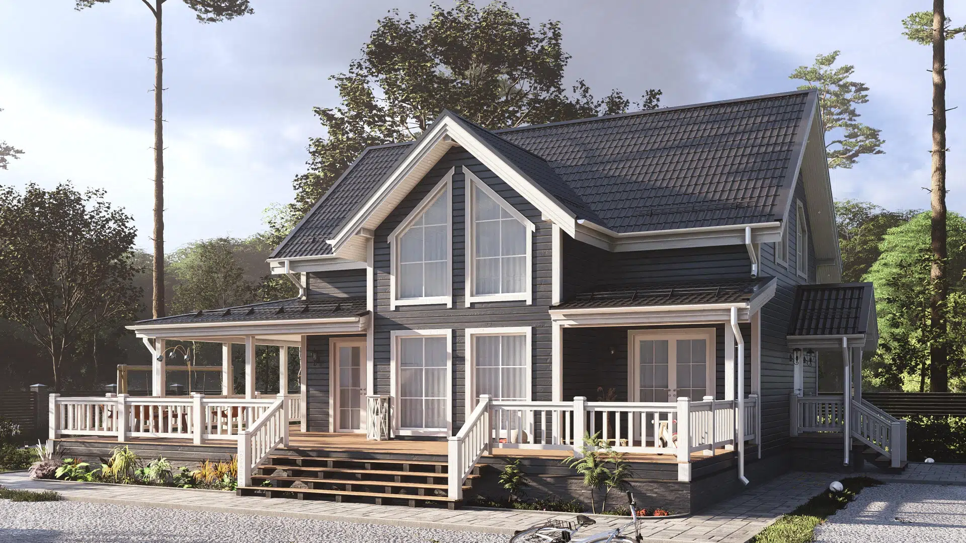 Проект дома «СВОЙ 233» компании СВОЙ из материала Каркасный дом площадью 205м² под ключ за 11677798₽ в Донецке | 2 этажа, 4 спальни, 2 санузла – Домклик