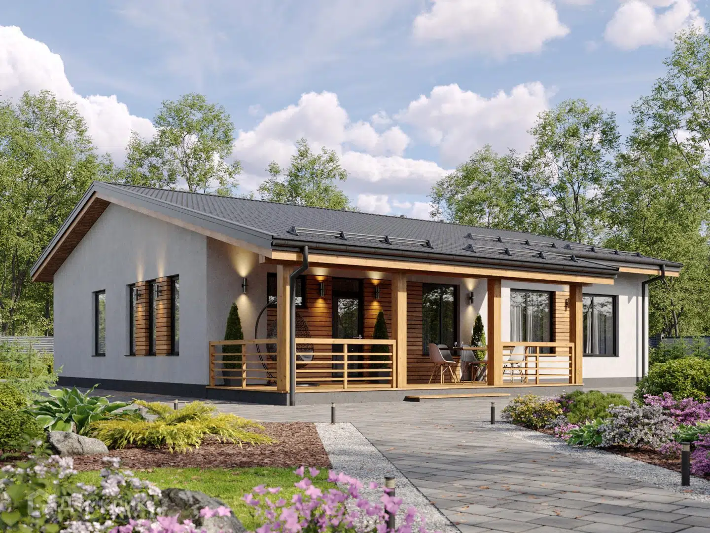 Проект дома «A126» компании ДТМ СТРОЙ из материала Газобетонные блоки площадью 154м² под ключ за 9526920₽ в Донецке | 1 этаж, 4 спальни, 2 санузла – Домклик