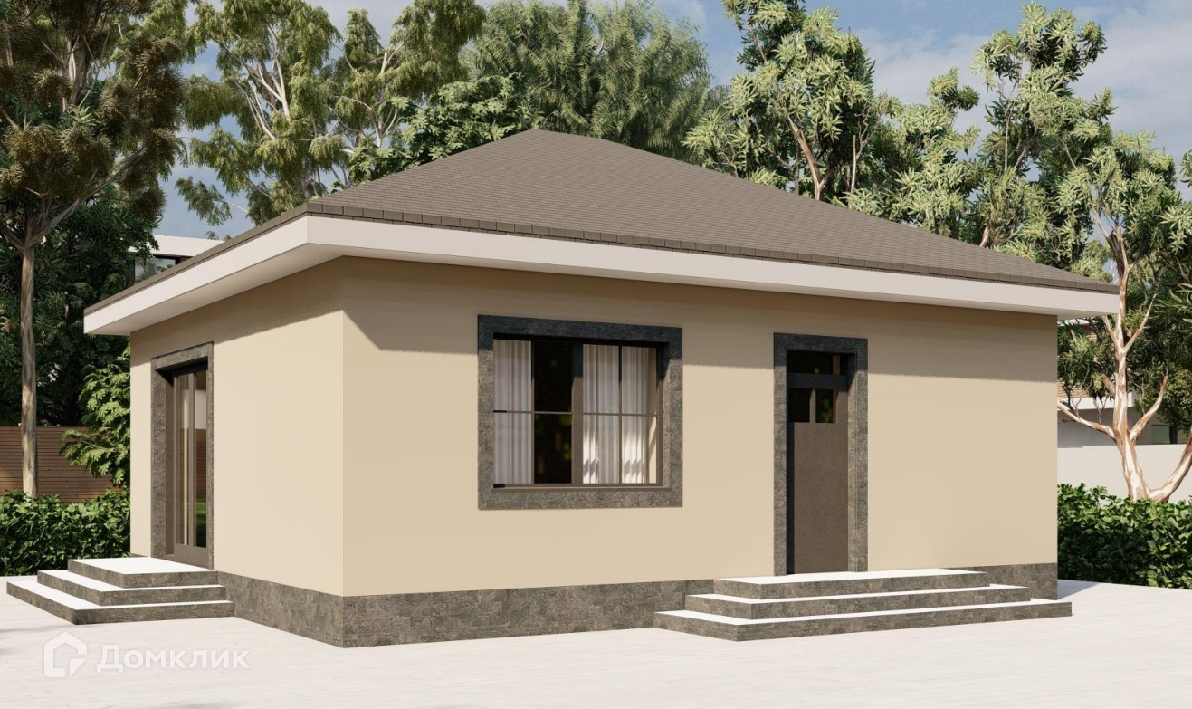 Проект дома «Золотые ворота» компании ООО «СФЕРА ПЛЮС» из материала Газобетонные блоки площадью 55.14м² под ключ за 4392000₽ в Донецке | 1 этаж, 3 спальни, 1 санузел – Домклик