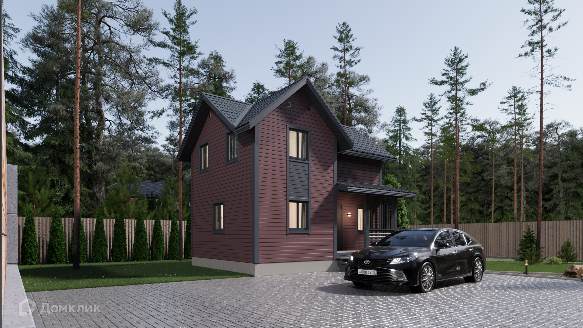 Проект дома «Алексис» компании ООО «Комфорт-Проект» из материала Каркасный дом площадью 70м² под ключ за 3850000₽ в Луганске | 2 этажа, 3 спальни, 1 санузел – Домклик