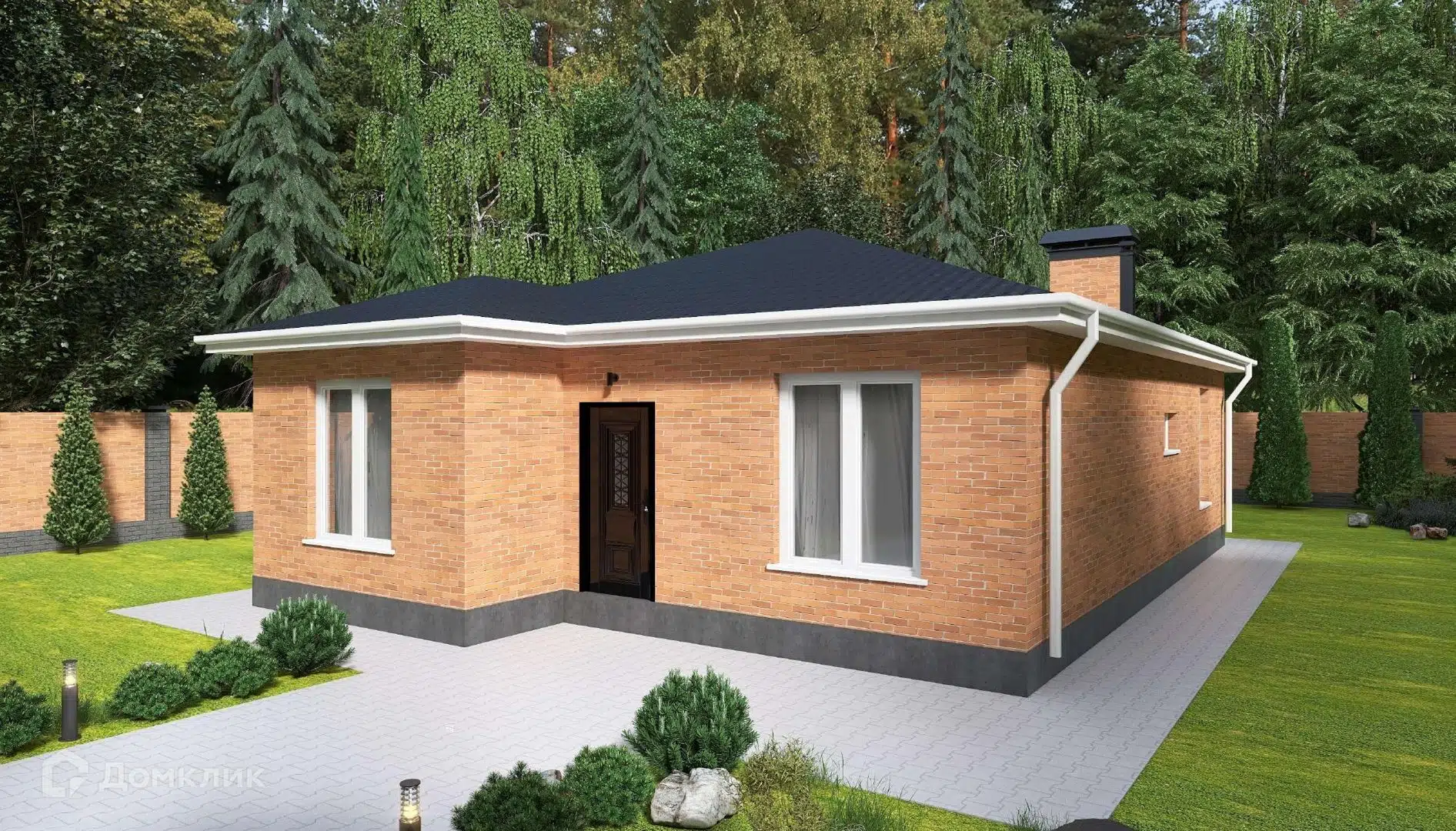 Проект дома «Андромеда» компании ДонЕвроСтрой из материала Газобетонные блоки площадью 97м² под ключ за 5529000₽ в Донецке | 1 этаж, 3 спальни, 1 санузел – Домклик