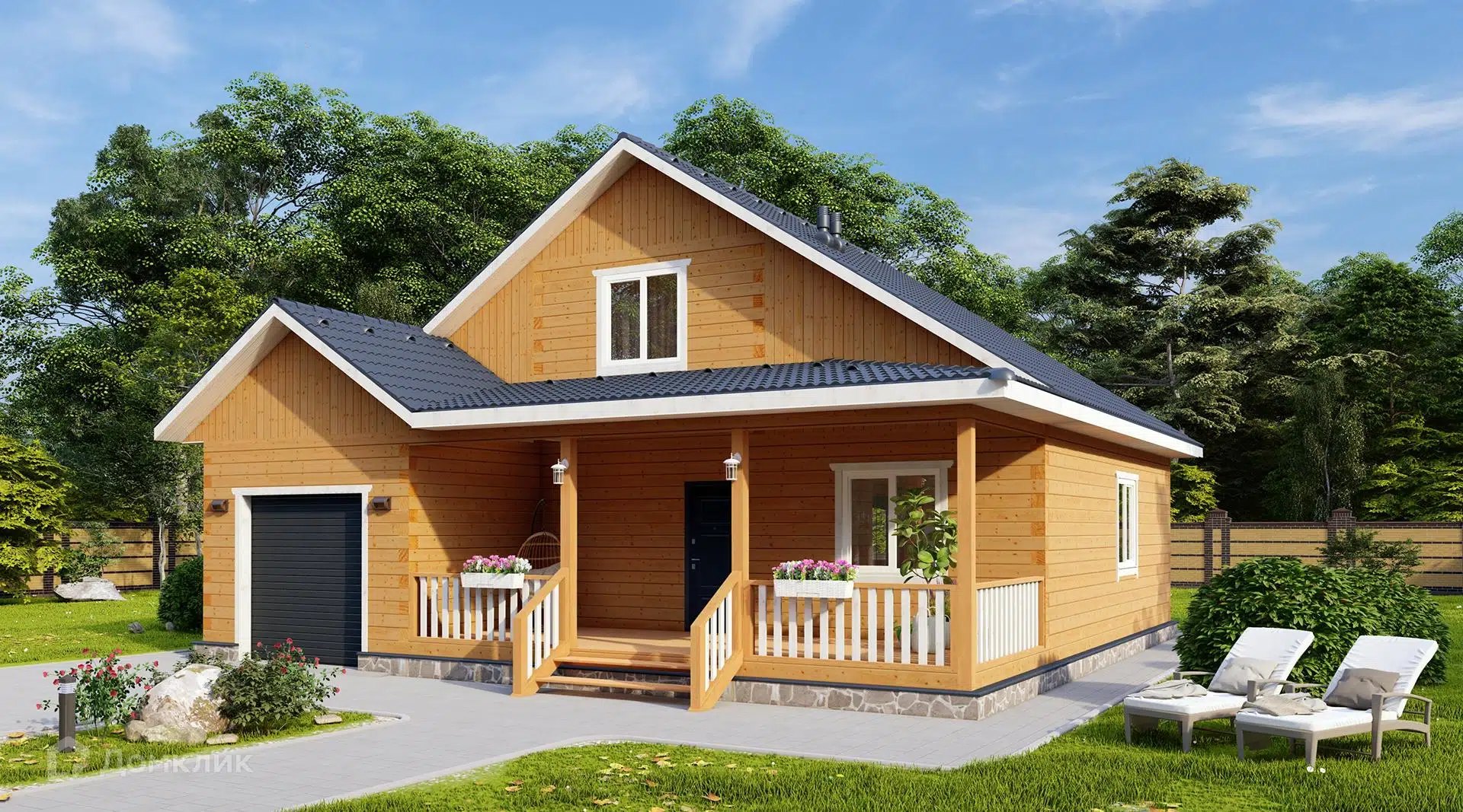 Проект дома «БР-108-48» компании СПК «ЭталонСтрой» из материала Брус естественной влажности площадью 160м² под ключ за 4600000₽ в Луганске | 2 этажа, 3 спальни, 1 санузел – Домклик