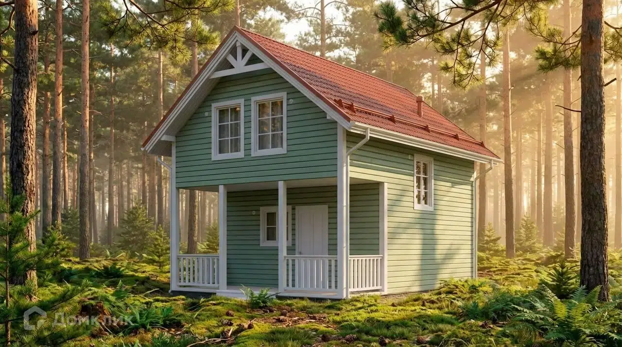 Проект дома «КД-210» компании OLLATALO из материала Каркасный дом площадью 84м² под ключ за 3987000₽ в Донецке | 2 этажа, 3 спальни, 1 санузел – Домклик