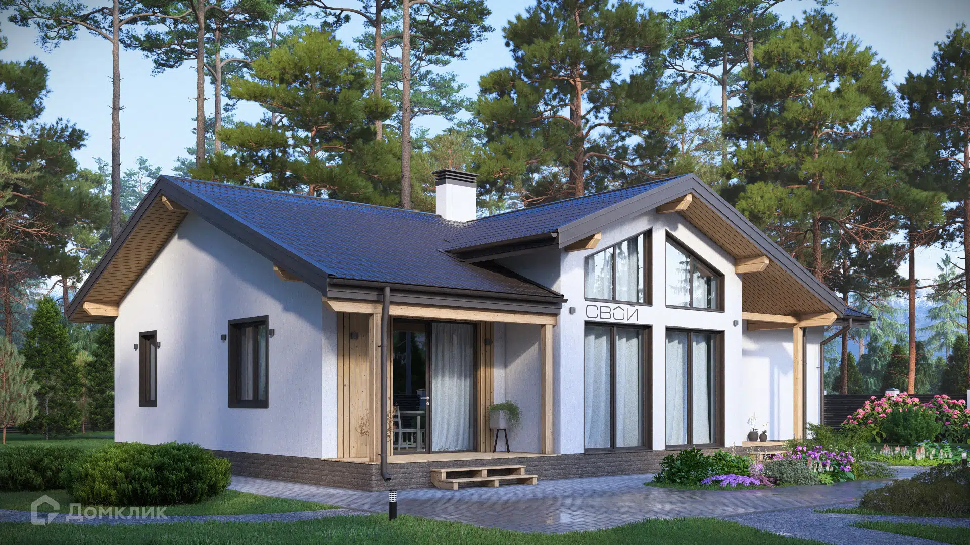 Проект дома «СВОЙ 174» компании СВОЙ из материала Газобетонные блоки площадью 122м² под ключ за 10284750₽ в Луганске | 1 этаж, 3 спальни, 2 санузла – Домклик