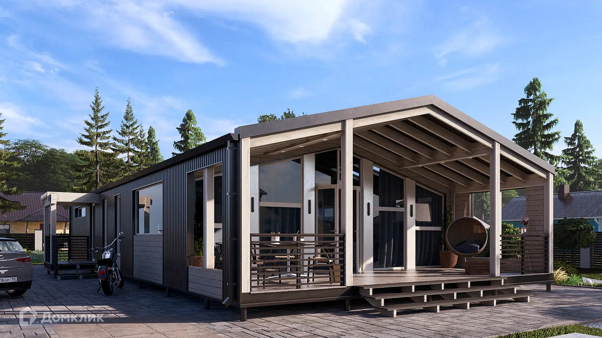 Проект дома «СВОЙ 110 L» компании СВОЙ из материала Каркасный дом площадью 125м² под ключ за 9168645₽ в Луганске | 1 этаж, 3 спальни, 2 санузла – Домклик