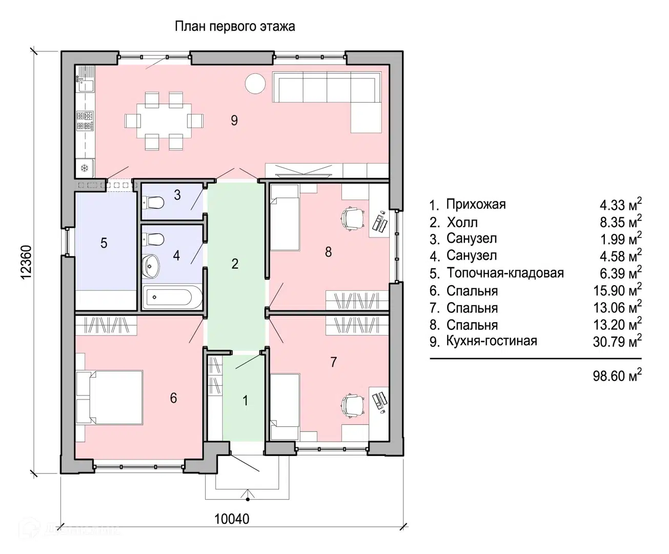 Планировка 1 этаж этажа