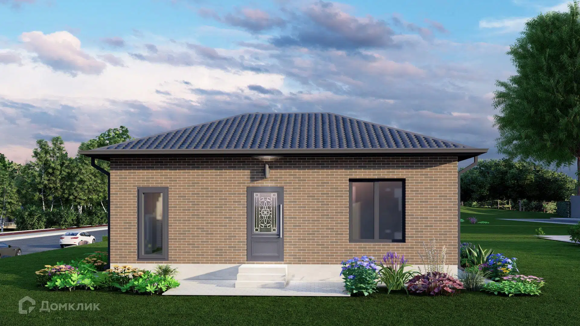 Проект дома «Загородный дом ЭКО-Klassic2» компании Ип Васюхно Борис Иванович из материала Газосиликатные блоки площадью 50.9м² под ключ за 5510000₽ в Донецке | 1 этаж, 2 спальни, 1 санузел – Домклик
