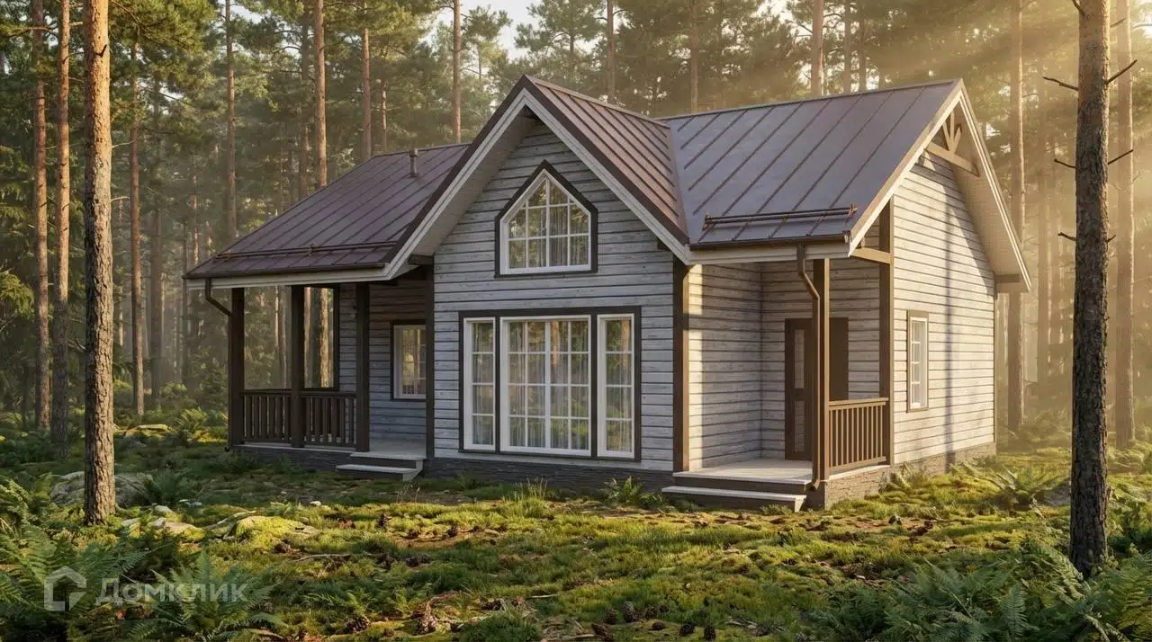 Проект дома «КД-132» компании OLLATALO из материала Каркасный дом площадью 77м² под ключ за 4388000₽ в Донецке | 1 этаж, 2 спальни, 1 санузел – Домклик