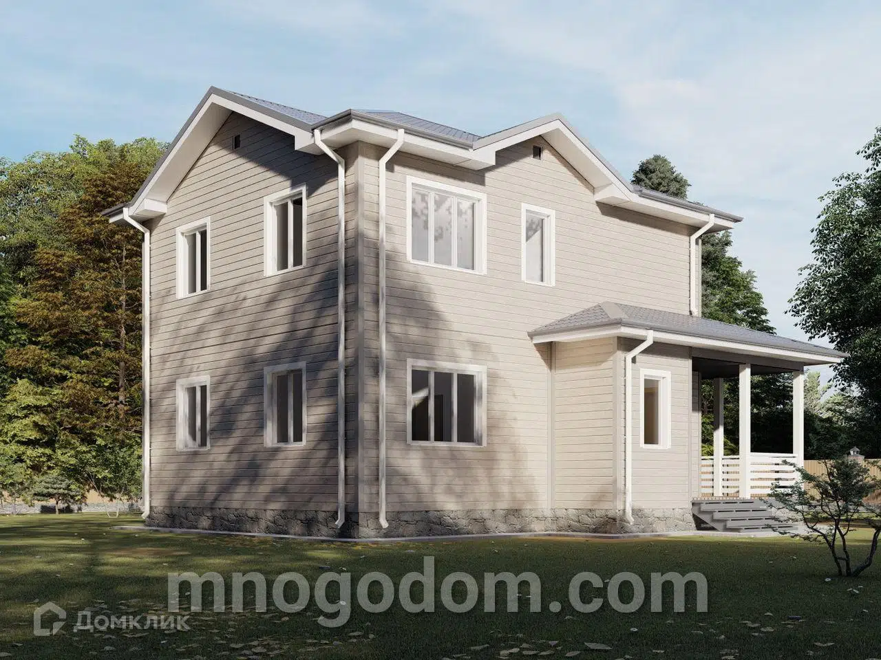 Проект дома «Дом оникс» компании ООО МногоДом из материала Каркасный дом площадью 152м² под ключ за 5624000₽ в Донецке | 2 этажа, 4 спальни, 2 санузла – Домклик