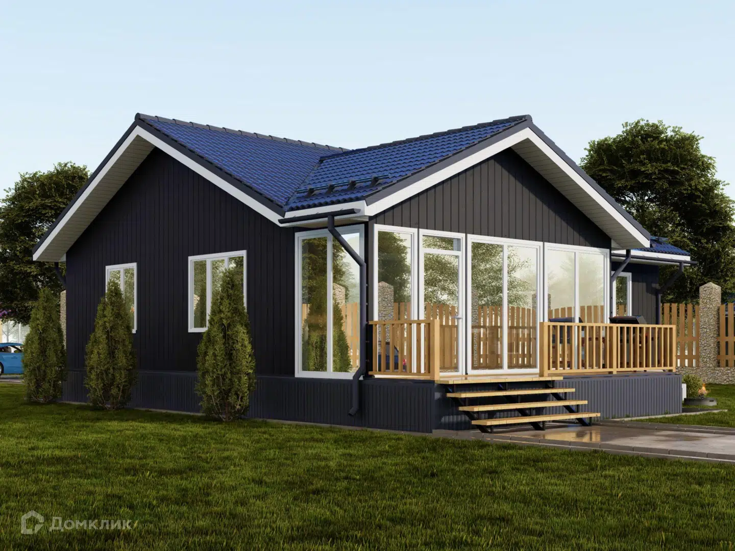 Проект дома «Проект "Одиссей"» компании Альфа SIP из материала SIP-панели площадью 98.9м² под ключ за 3186286₽ в Донецке | 1 этаж, 3 спальни, 1 санузел – Домклик