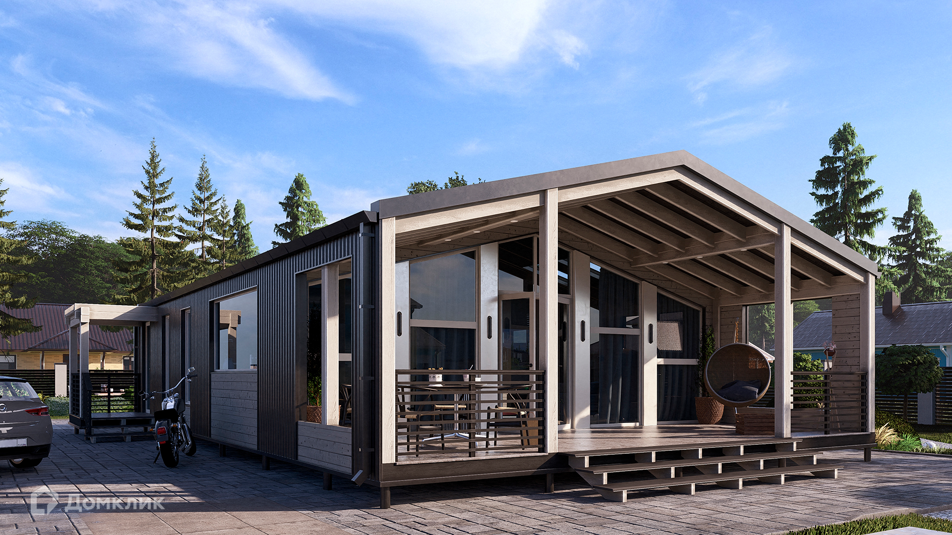 Проект дома «СВОЙ 110 M» компании СВОЙ из материала Каркасный дом площадью 96м² под ключ за 6548285₽ в Луганске | 1 этаж, 2 спальни, 1 санузел – Домклик