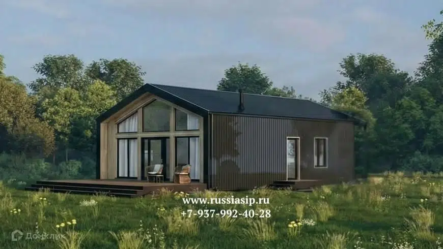 Проект дома «ВАЛЕНТИН» компании Ассоциация СИП из материала SIP-панели площадью 84.7м² под ключ за 3360000₽ в Донецке | 1 этаж, 4 спальни, 1 санузел – Домклик