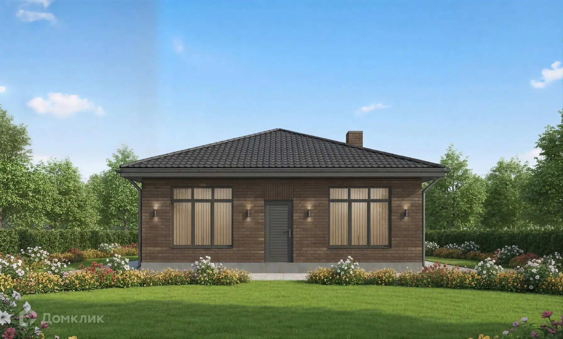 Проект дома «Загородный Дом Тургенев» компании ИП Макаров Максим Валерьевич из материала Газобетонные блоки площадью 120м² под ключ за 7814050₽ в Донецке | 1 этаж, 3 спальни, 2 санузла – Домклик