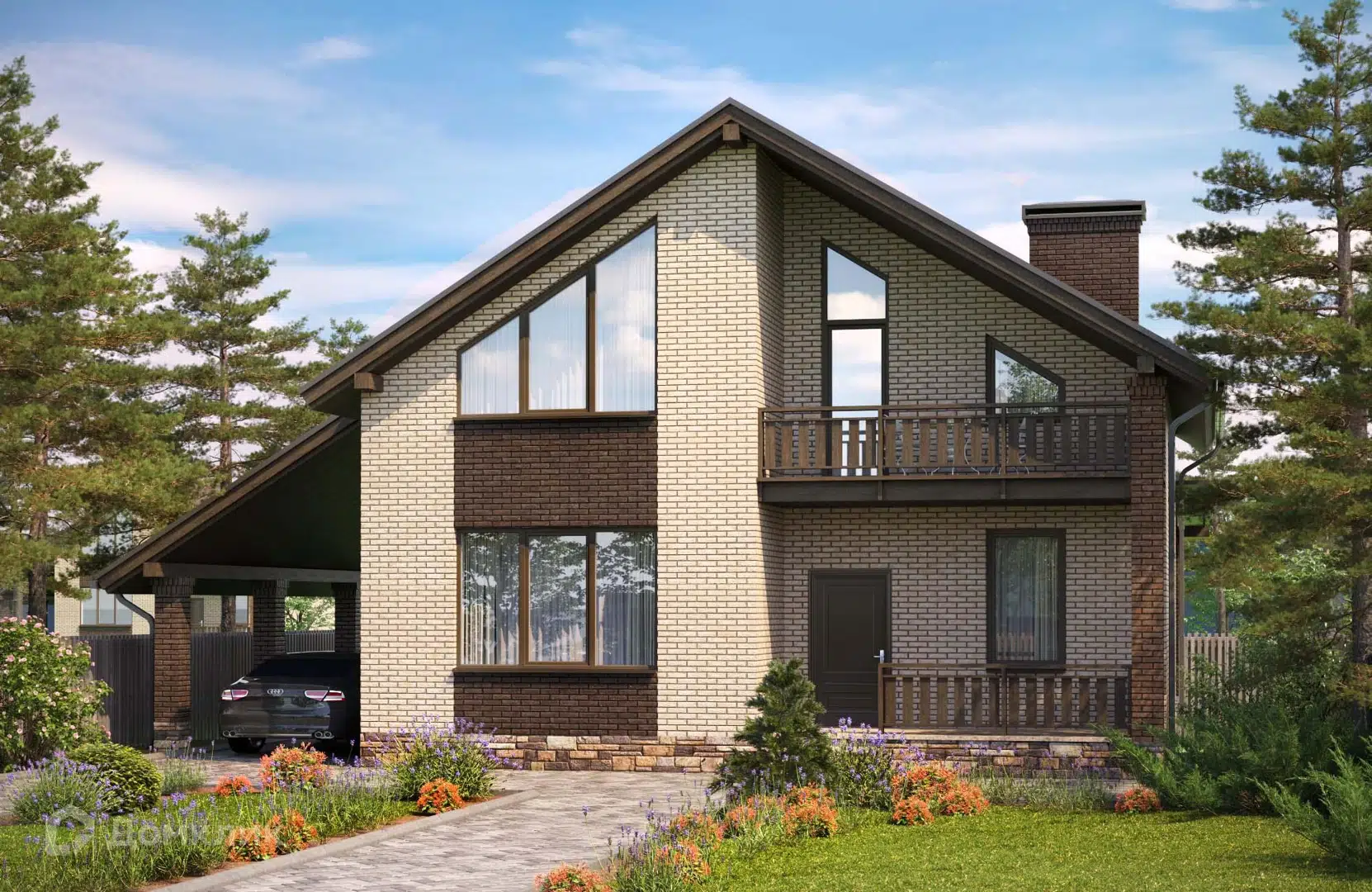 Проект дома «Проект №192» компании Новация из материала Керамические блоки площадью 175м² под ключ за 9625000₽ в Донецке | 2 этажа, 4 спальни, 3 санузла – Домклик