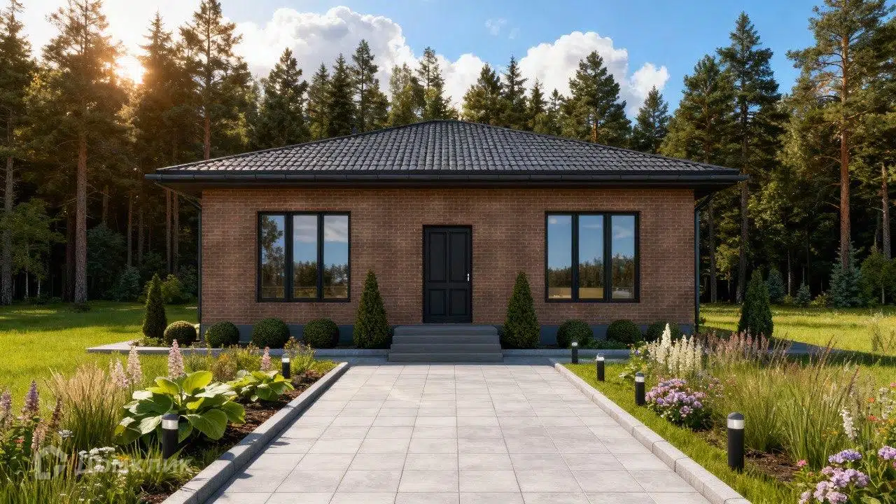 Проект дома «Трешка» компании CвойДом-КРД.РФ из материала Газобетонные блоки площадью 80.2м² под ключ за 4990000₽ в Луганске | 1 этаж, 3 спальни, 1 санузел – Домклик