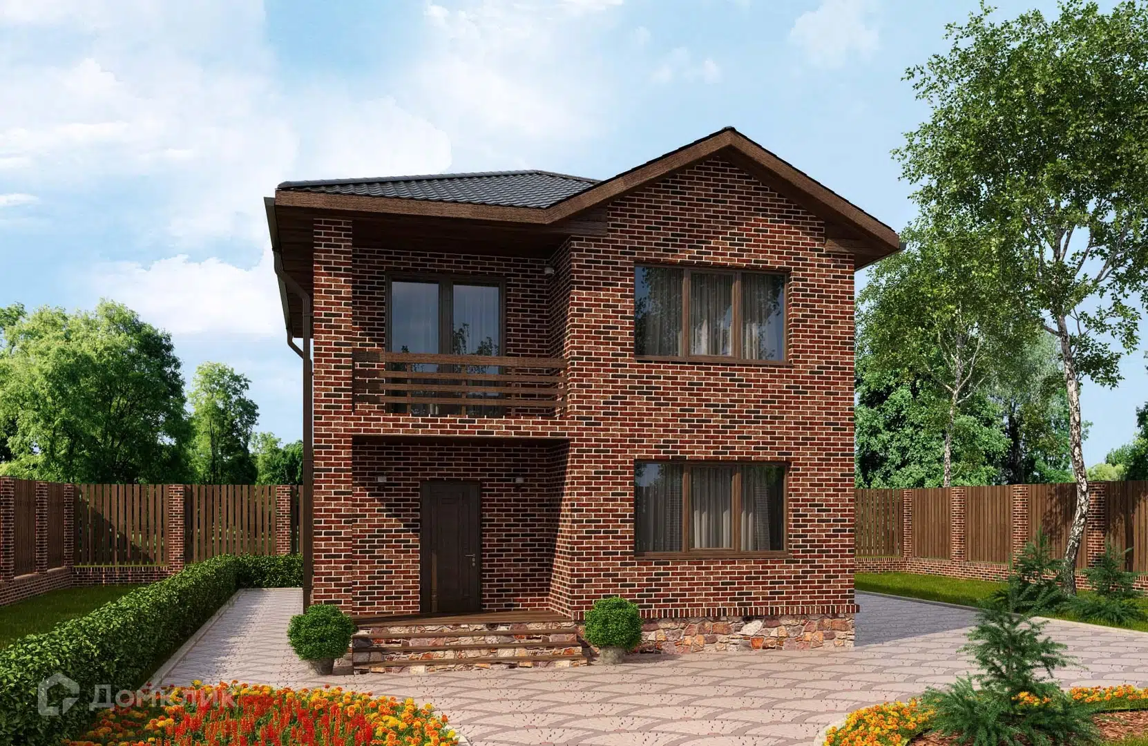 Проект дома «Проект №34» компании Новация из материала Керамические блоки площадью 124м² под ключ за 6416850₽ в Донецке | 2 этажа, 4 спальни, 2 санузла – Домклик