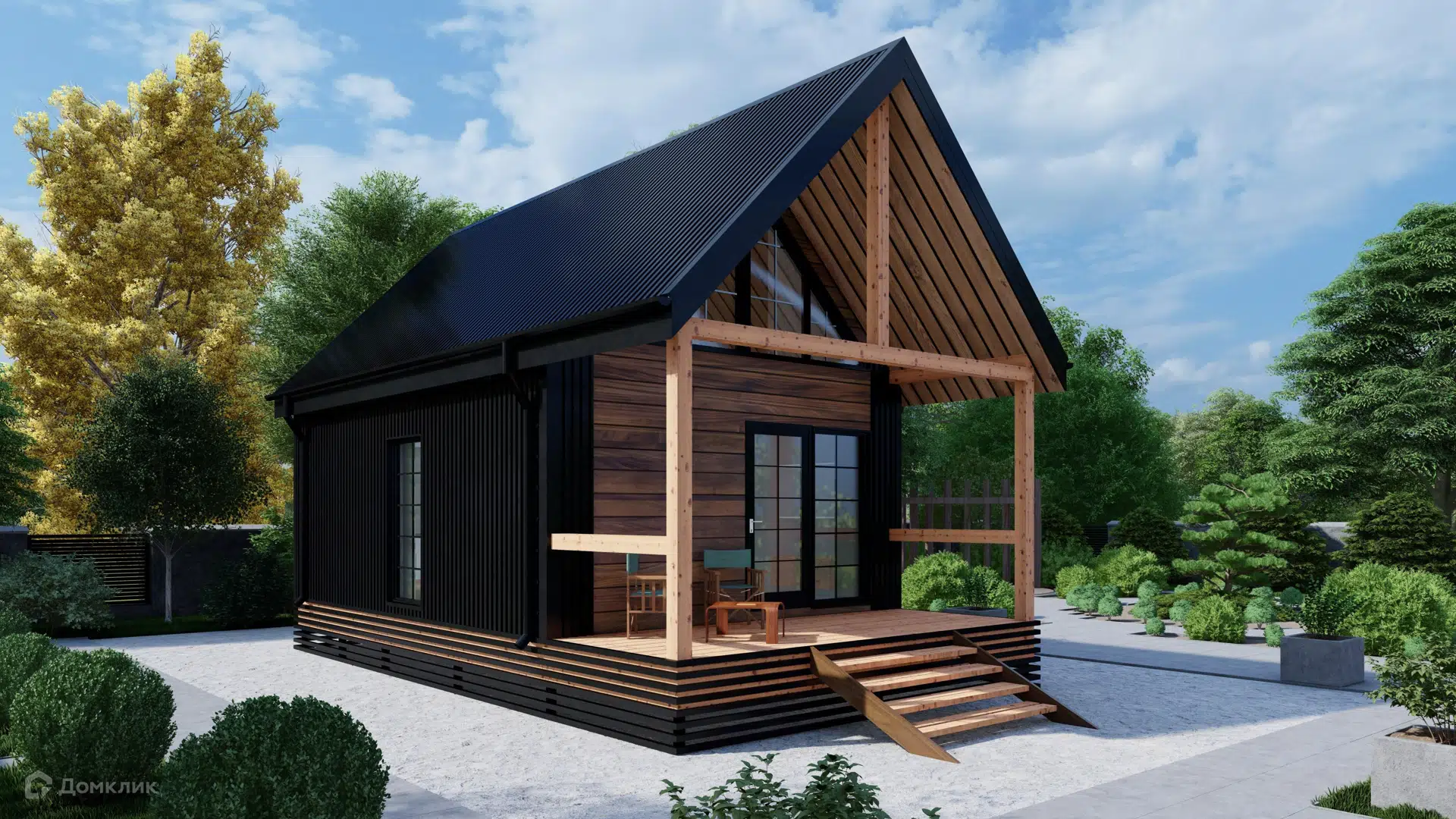Проект дома «Двухэтажный МД-68» компании МАГАЗИН ДОМОВ из материала SIP-панели площадью 50.4м² под ключ за 4542000₽ в Донецке | 2 этажа, 1 спальня, 1 санузел – Домклик