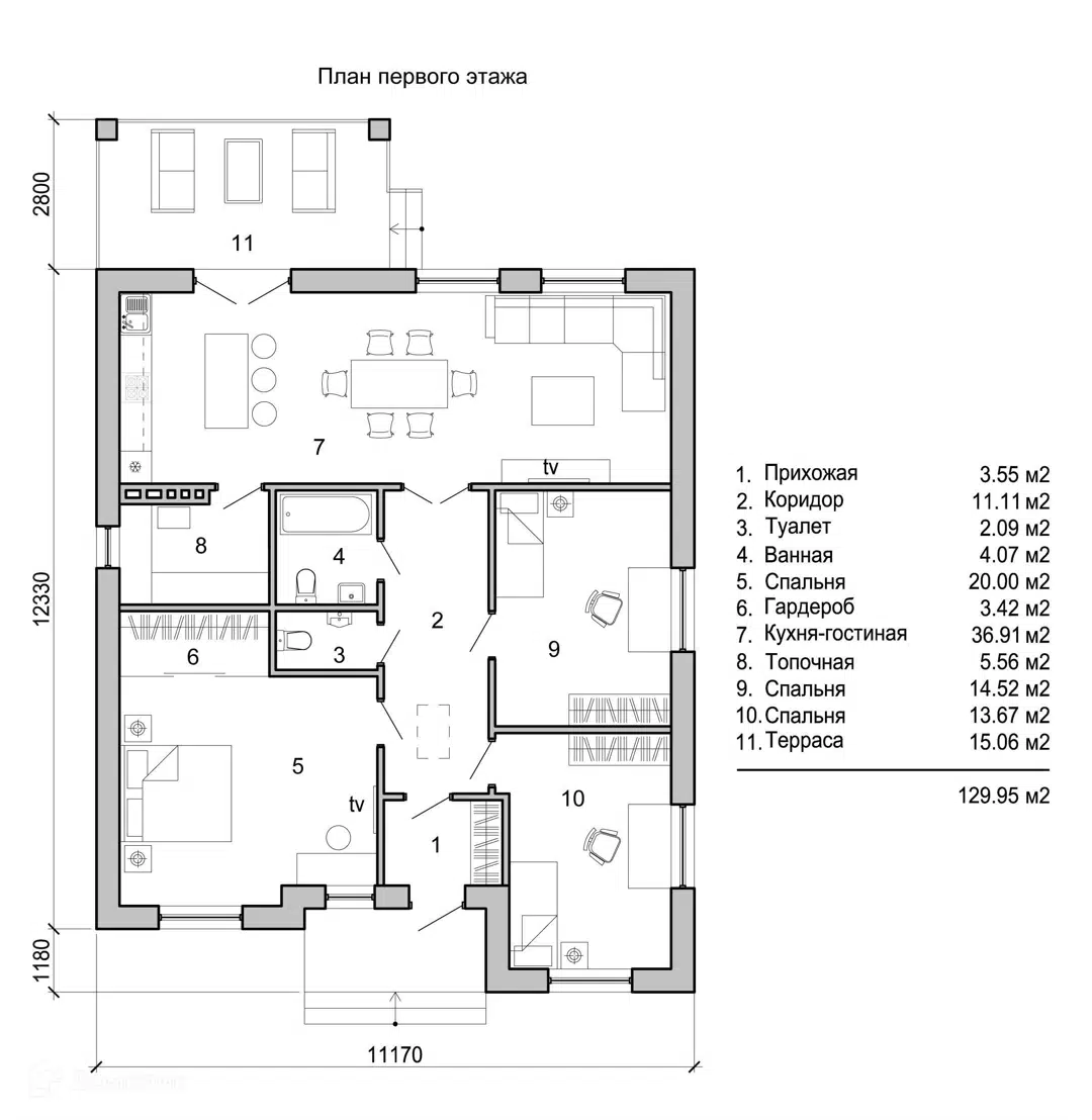 Планировка 1 этаж этажа